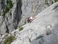 Josipa above the crux.